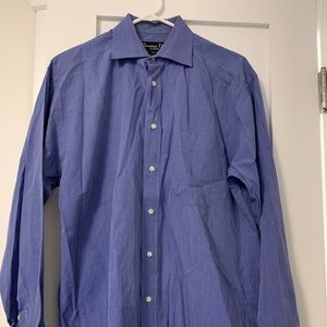 Christian Dior Blue Striped Button Down Shirt